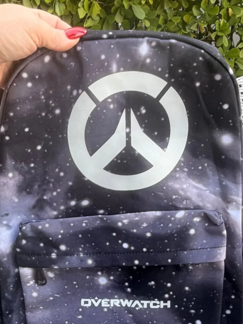 RARE Overwatch Space Galaxy Backpack - Video Gaming Bag Sport Grey Black Unused